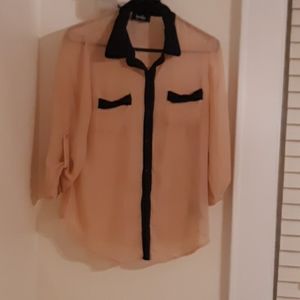 Sheer button up blouse